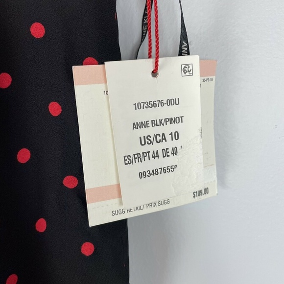 !!! Lowest Price!!! NWT Anne Klein Polka Dot Midi Faux Wrap Skirt - Picture 7 of 11